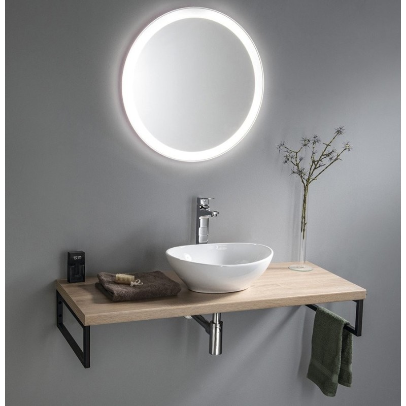 VEGA ensemble de meubles de salle de bain, largeur 97,5 cm, chêne platine