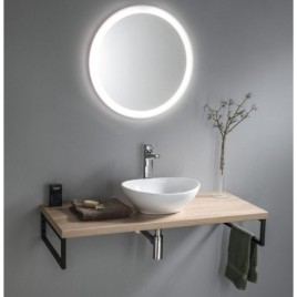 VEGA ensemble de meubles de salle de bain, largeur 97,5 cm, chêne platine