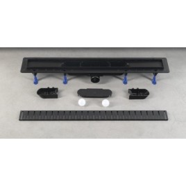 KLAVER égouttoir avec grille en acier inoxydable, L-710, DN50, noir mat
