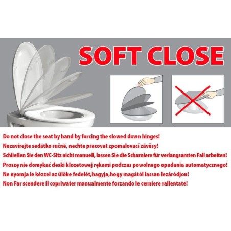 Siège de toilette à fermeture en douceur PURITY SLIM, blanc