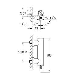 Grohe Atrio - Mitigeur de douche, Hard Graphite brossé 32650AL3