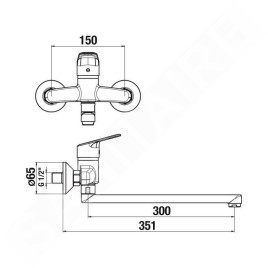 Jika Talas Trendy - Mitigeur de lavabo, chrome H3112E70042401