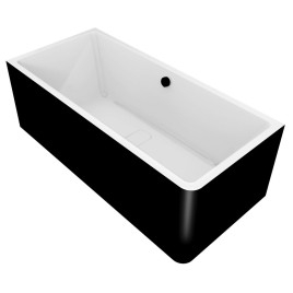 MARLENE CURVE L MONOLITH Bain rectangulaire 175x75x63cm, blanc/noir