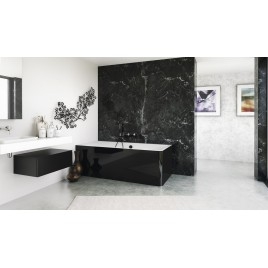 MARLENE CURVE L MONOLITH Bain rectangulaire 175x75x63cm, blanc/noir