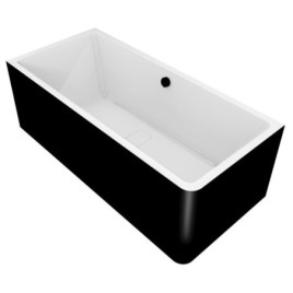 MARLENE CURVE L MONOLITH Bain rectangulaire 165x75x63cm, blanc/noir