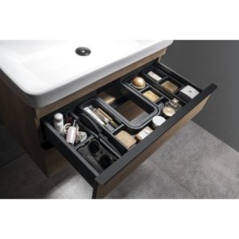 Organiseur latéral LINDO, lot de 2, 114x323mm, plastique, anthracite