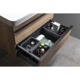 Bol haut LINDO, lot de 4 (2x 150x220mm+2x 220x300mm), plastique, anthracite