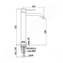 Paffoni Light - Mitigeur de lavabo, inox LIG081ST