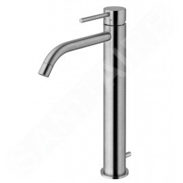 Paffoni Light - Mitigeur de lavabo avec garniture de vidage, inox LIG085ST