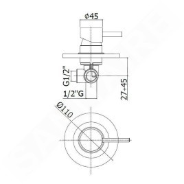 Paffoni Light - Mitigeur de douche encastré, inox LIG011ST