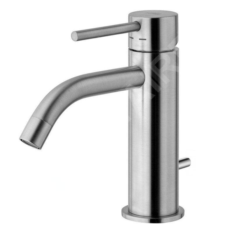 Paffoni Light - Mitigeur de lavabo avec garniture de vidage, inox LIG075ST