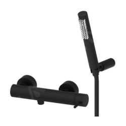 Paffoni Light - Mitigeur de douche avec accessoires, noir mat LIG168DNO