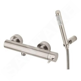 Paffoni Light - Mitigeur de douche avec accessoires, inox LIG168DST