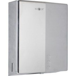 Distributeur de serviettes en papier 255x300x105mm, acier inoxydable poli