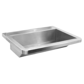 Fermeture de lavage 600x130x500 mm, en acier inoxydable brossé
