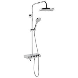 Panneau de douche FARRAO avec mélangeur et robinet de remplissage, chrome