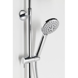 Panneau de douche FARRAO avec mélangeur et robinet de remplissage, chrome