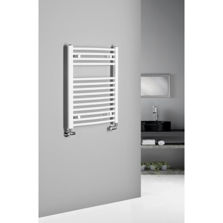 Radiateur salle de bain ORBIT avec connexion latérale 500x640 mm, blanc