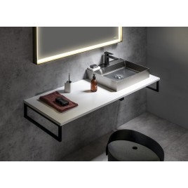 PLATO Planche rocheuse 700x24x500mm, blanc mat