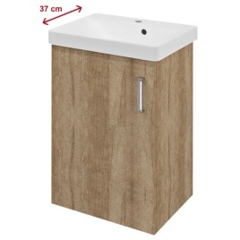 THEIA Vanity Unité 50,9x70x35cm, 1x porte, gauche, chêne Alabama