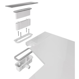 KAZUKO Déchet de plateau de douche, DN40, couverture blanche