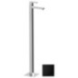 FORATA Freestanding Washbasin Mixer Tap (connexion de plancher), noir mat