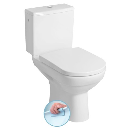 BEHRENS RIMLES Fermer Toilettes jumelées, S-trap/P-trap, blanc