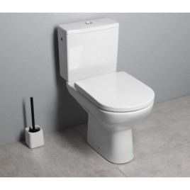 BEHRENS RIMLES Fermer Toilettes jumelées, S-trap/P-trap, blanc