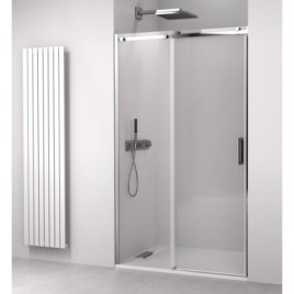 THRON SQUARE porte de douche 1000 mm, rouleaux carrés, verre clair