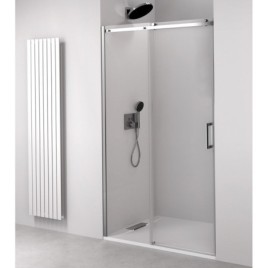 Porte douche THRON 1100 mm, rouleaux ronds, verre clair