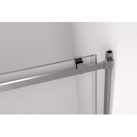 THRON SQUARE porte de douche 1100 mm, rouleaux carrés, verre clair
