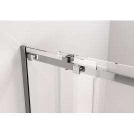 THRON SQUARE porte de douche 1100 mm, rouleaux carrés, verre clair