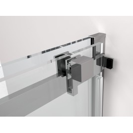 THRON SQUARE porte de douche 1100 mm, rouleaux carrés, verre clair