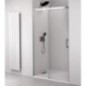 THRON Porte douche 1200 mm, rouleaux ronds, verre clair