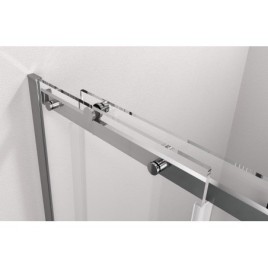 THRON Porte douche 1200 mm, rouleaux ronds, verre clair