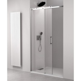 THRON Porte douche 1200 mm, rouleaux ronds, verre clair