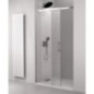 THRON Porte douche 1200 mm, rouleaux ronds, verre clair