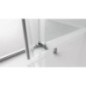 THRON Porte douche 1200 mm, rouleaux ronds, verre clair