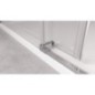 THRON Porte douche 1200 mm, rouleaux ronds, verre clair