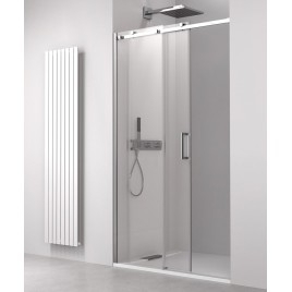 THRON SQUARE porte de douche 1200 mm, rouleaux carrés, verre clair