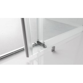 THRON SQUARE porte de douche 1200 mm, rouleaux carrés, verre clair