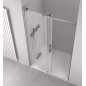 THRON SQUARE porte de douche 1200 mm, rouleaux carrés, verre clair