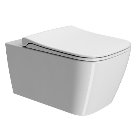 NUBES Soft Fermer siège de toilette, blanc/chrome