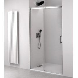 Porte douche THRON ROUND 1500 mm, rouleaux ronds, verre clair