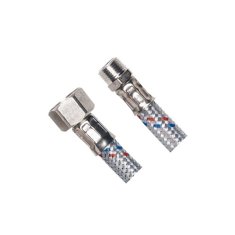 Tuyau flexible en acier inoxydable FxM 1/2"x1/2", (L) 80 cm