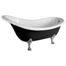 BRIXTON Bath 174x83x81cm, noir/blanc