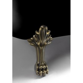 BRIXTON Freestanding Bath 174x83x81 cm, Bronze Jambes, noir/blanc