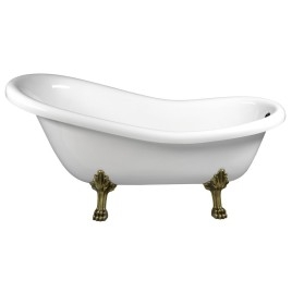 RETRO Freestanding Bath 147x69,5x67,5cm, Bronze Legs, White