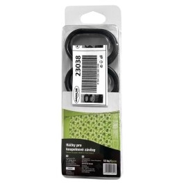 Anneaux de rideau de douche - 12 pièces, plastique noir