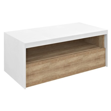 VIERA Vanity Unité 100x44x50cm, blanc mat/Oak Alabama